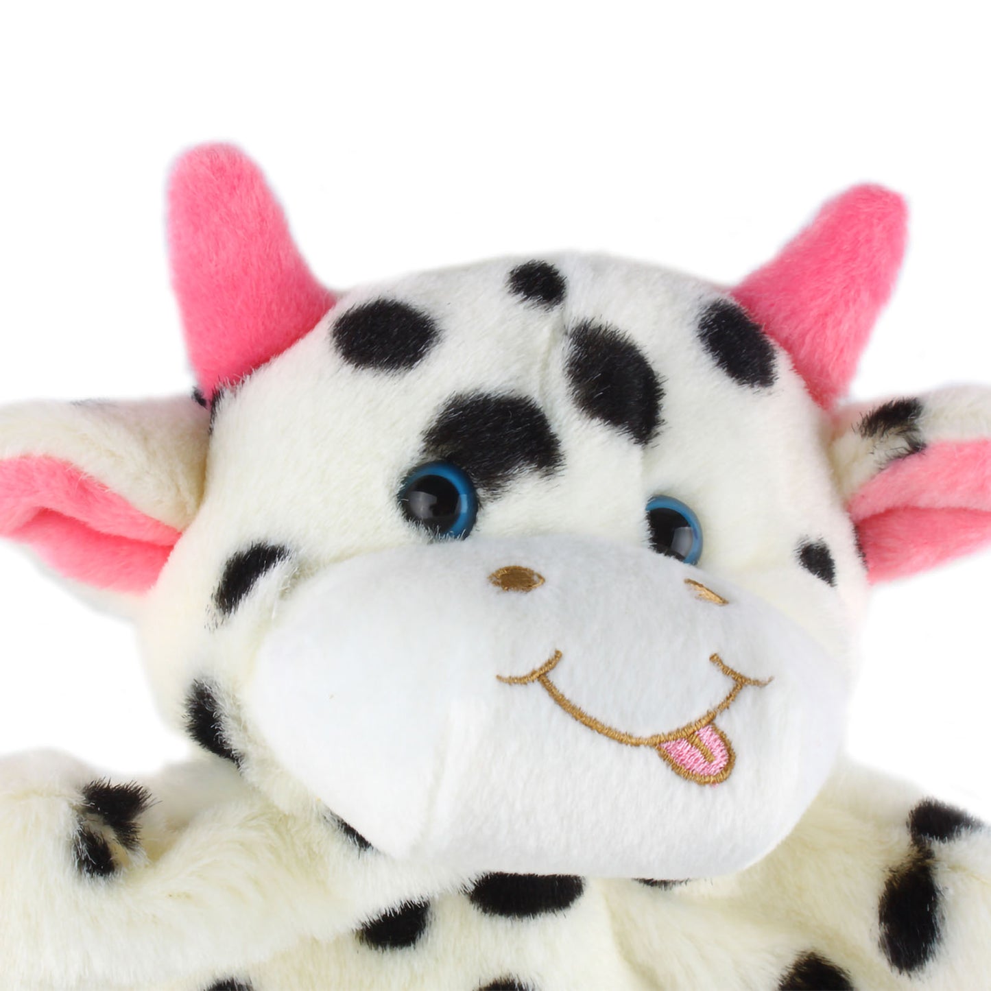 Andux Hand Puppet Soft Stuffed Animal Toy (SO-10 Black and White Cow)