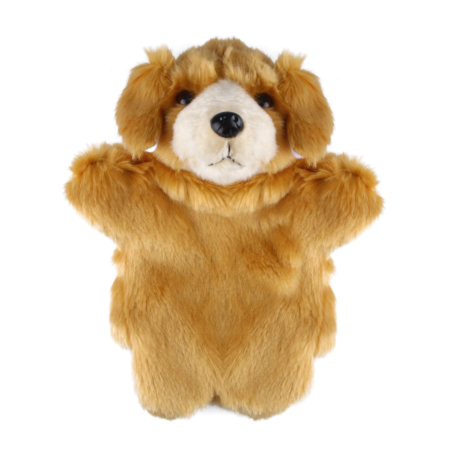 Andux Hand Puppet Soft Stuffed Animal Toy (SO-11 Dog-Yellow )