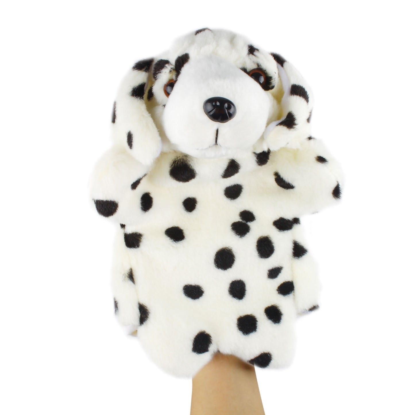 Andux Hand Puppet Soft Stuffed Animal Toy (SO-12 Dog-Spotted )