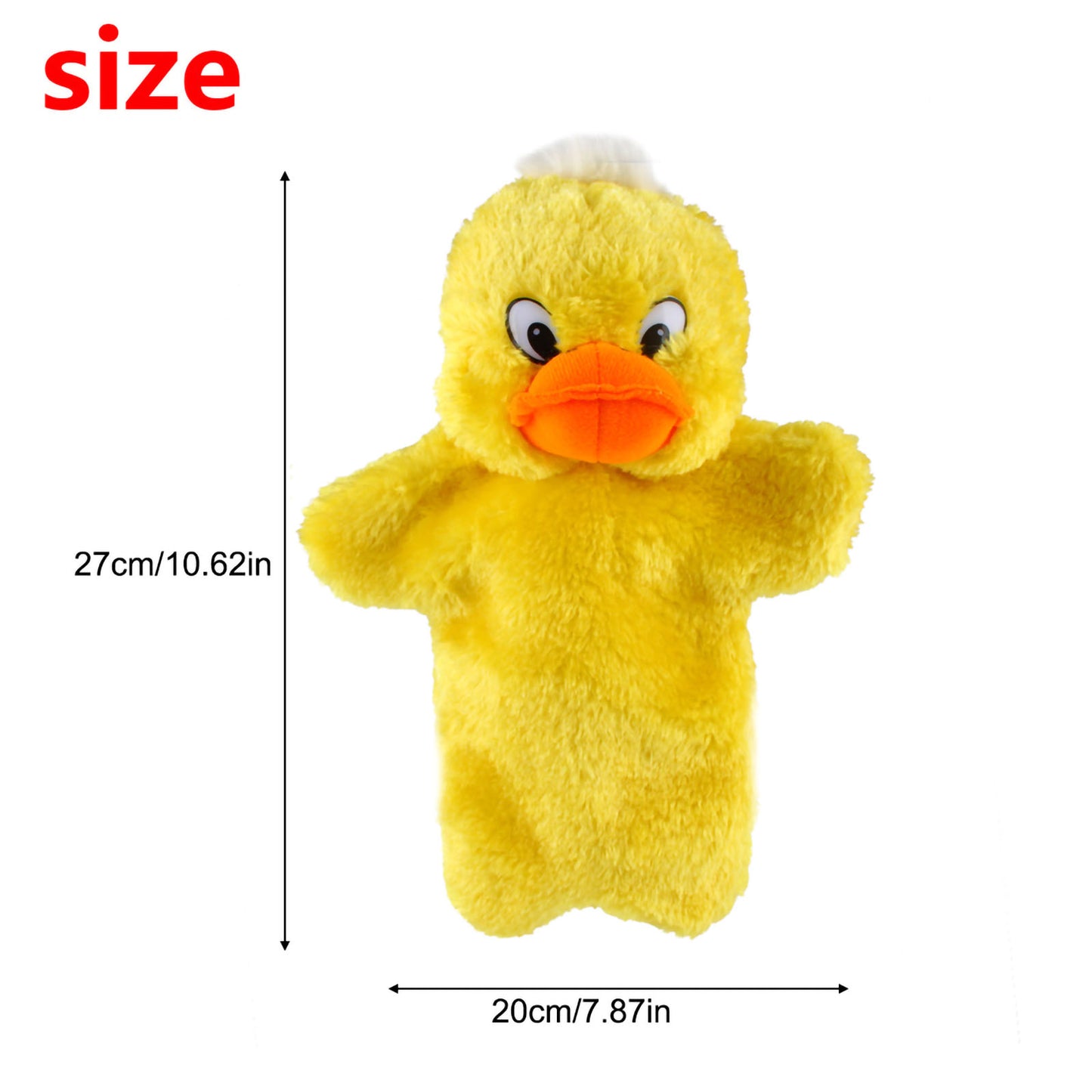 Andux Hand Puppet Soft Stuffed Animal Toy (SO-16 Yellow Duck)