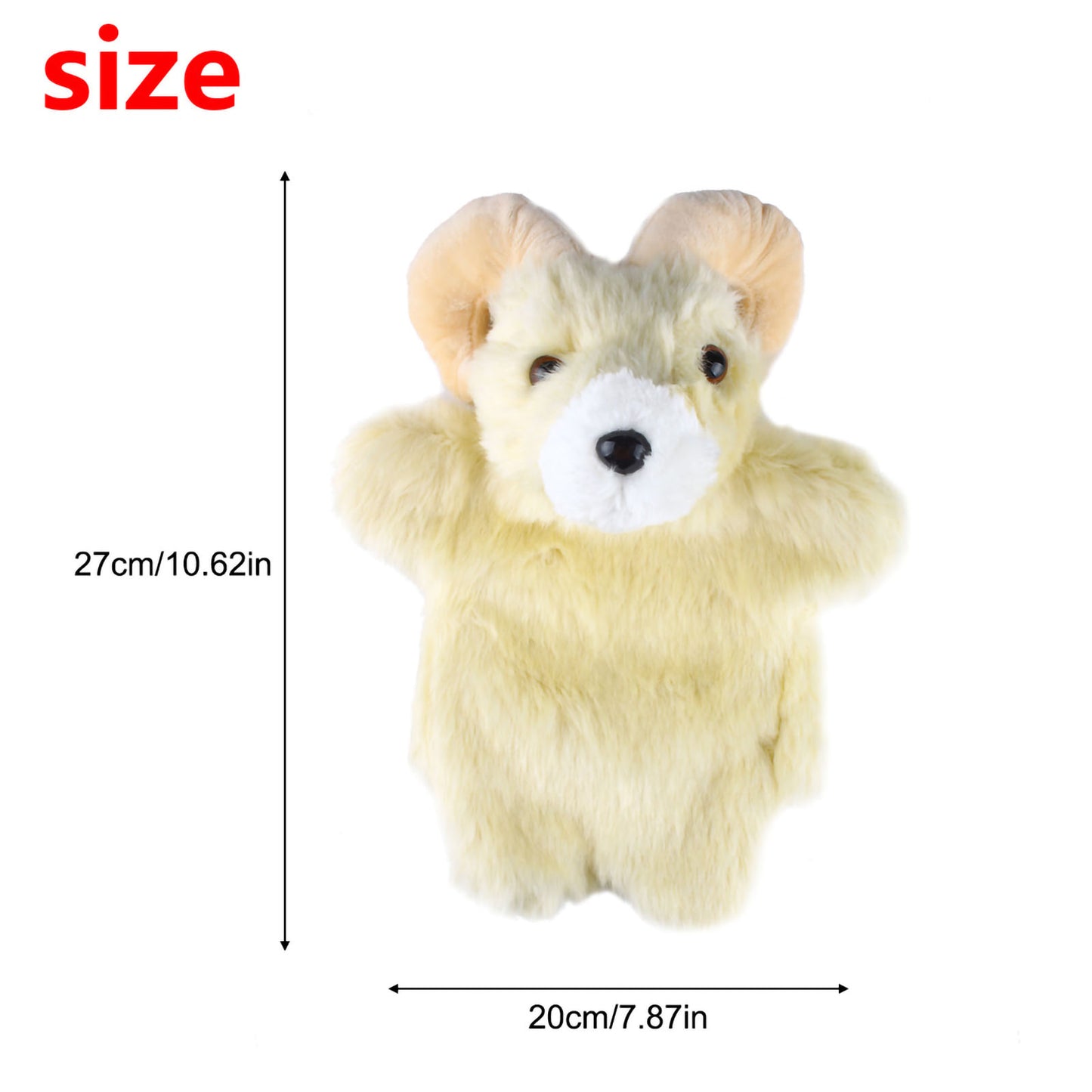Andux Hand Puppet Soft Stuffed Animal Toy (SO-17 Goat)