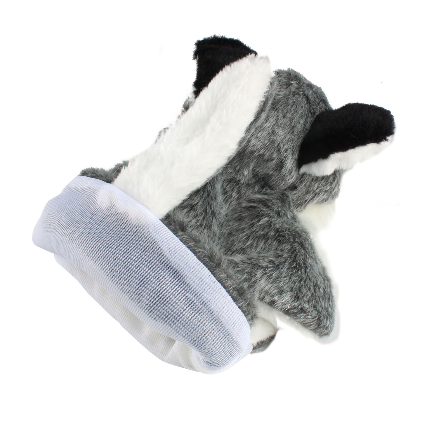 Andux Hand Puppet Soft Stuffed Animal Toy (SO-19 Wolf-Grey )