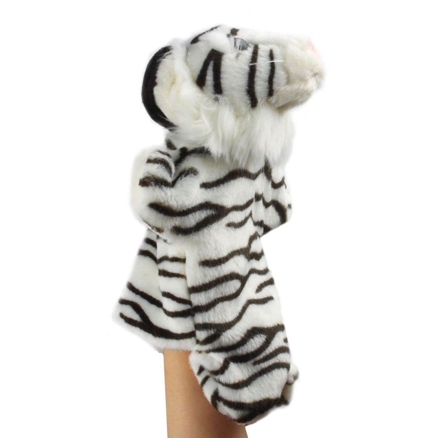 Andux Hand Puppet Soft Stuffed Animal Toy (SO-22 Tiger-Black and White Stripes)