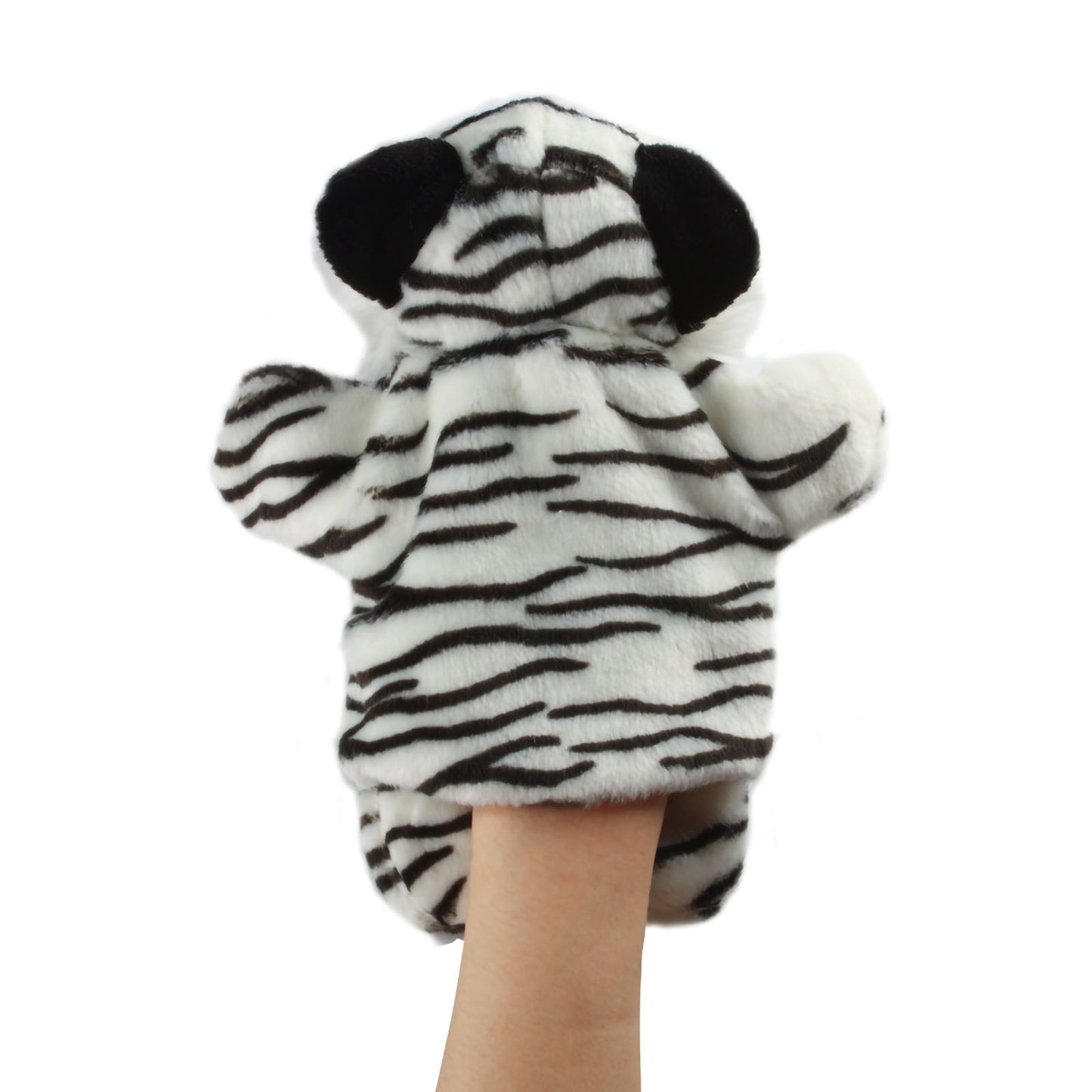 Andux Hand Puppet Soft Stuffed Animal Toy (SO-22 Tiger-Black and White Stripes)