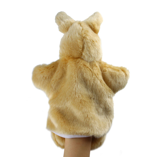 Andux Hand Puppet Soft Stuffed Animal Toy (SO-24 Khaki Kangaroo)