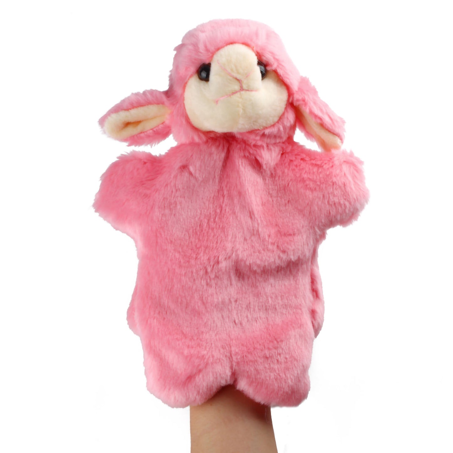 Andux Hand Puppet Soft Stuffed Animal Toy (SO-25 Sheep-Pink)