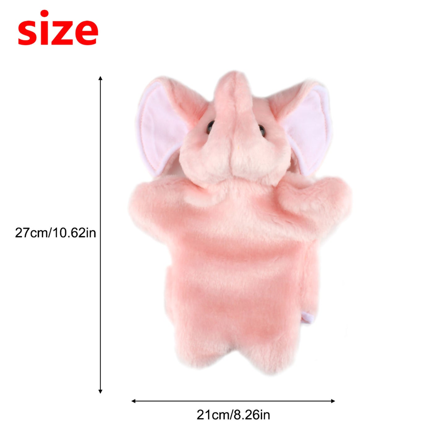 Andux Hand Puppet Soft Stuffed Animal Toy (SO-31 Pink Elephant)