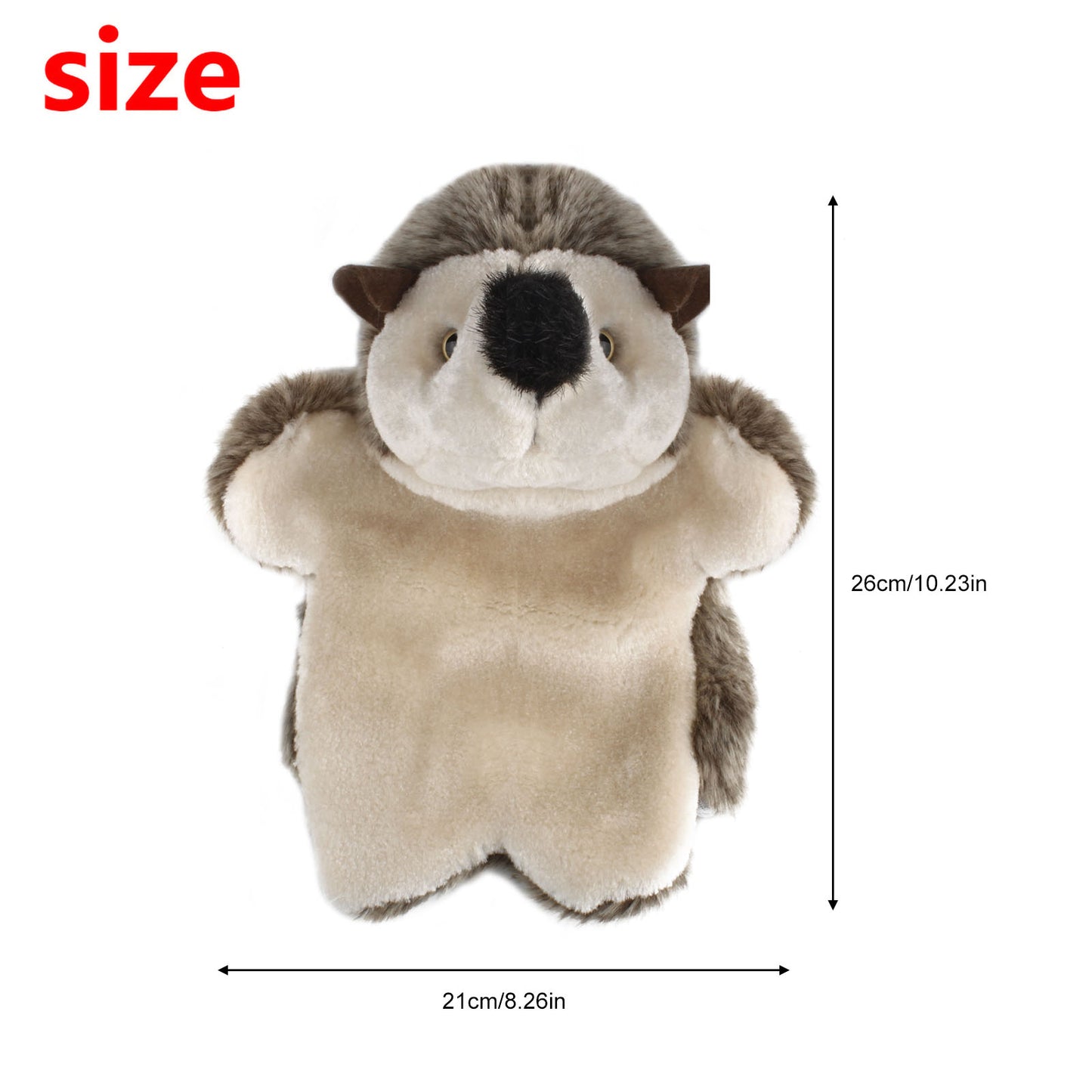 Andux Hand Puppet Soft Stuffed Animal Toy (SO-37 Hedgehog)