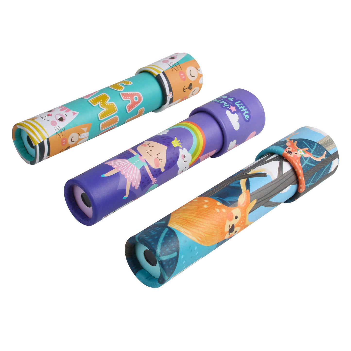 NOOLY 3 Pcs Kaleidoscopes Educational Toy KaleidoscopeZWHT0102 (B Style)