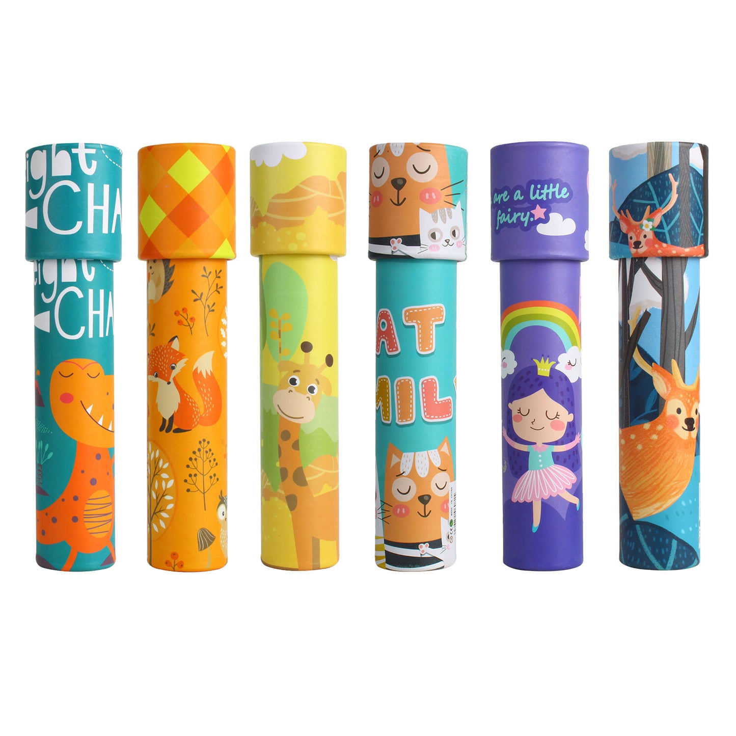 NOOLY 6 Pcs Kaleidoscopes Educational Toy KaleidoscopeZWHT0103 (C Style)