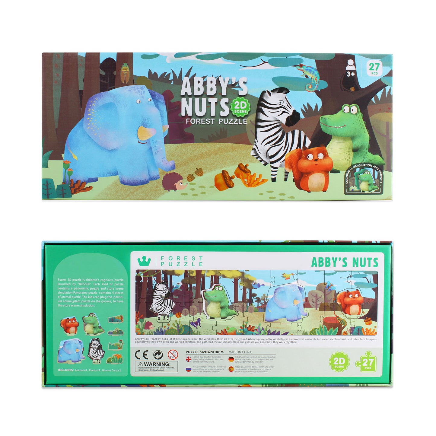 NOOLY 27 Pcs Jigsaw Puzzles,Children Forest Theme Educational Puzzle GSPT-02 (Abby's Nut)