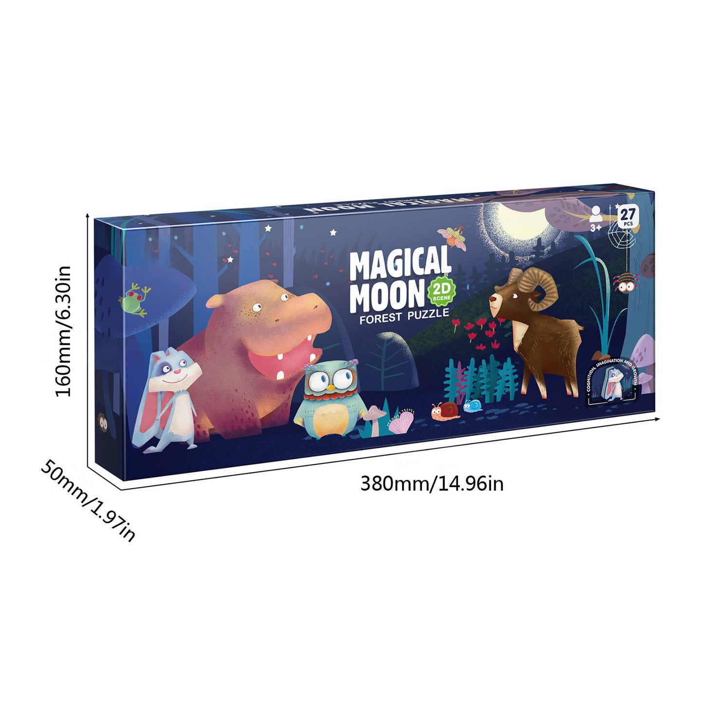 NOOLY 27 Pcs Jigsaw Puzzles,Children Forest Theme Educational Puzzle GSPT-02 (Magic Moonlight)