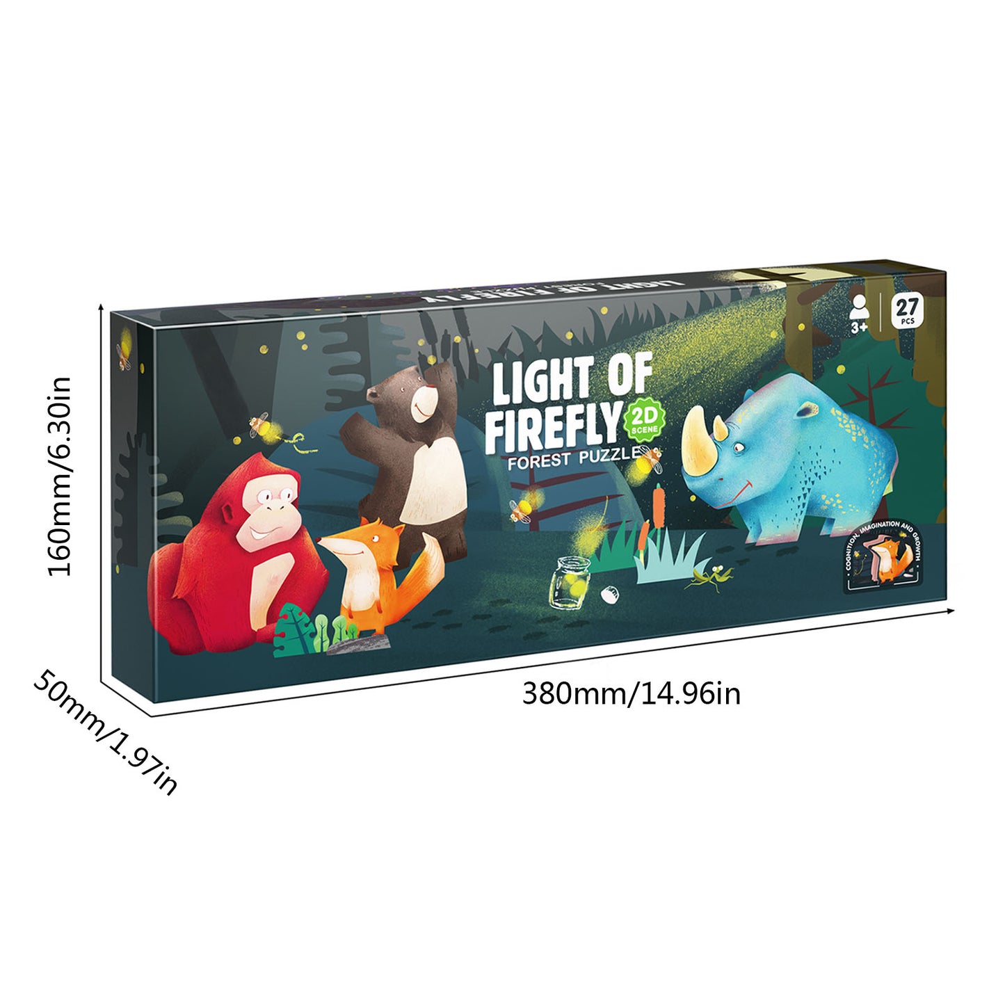 NOOLY 27 Pcs Jigsaw Puzzles,Children Forest Theme Educational Puzzle GSPT-02 (Light of Firefly)