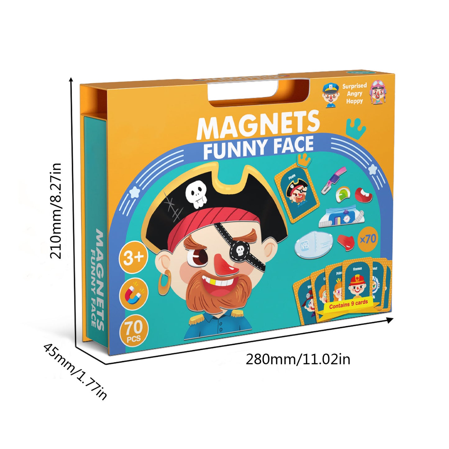 NOOLY Magnetic Jigsaw Puzzles with Storage Case for Kids Age 3+ CLPT-01 (Face-Level 3)