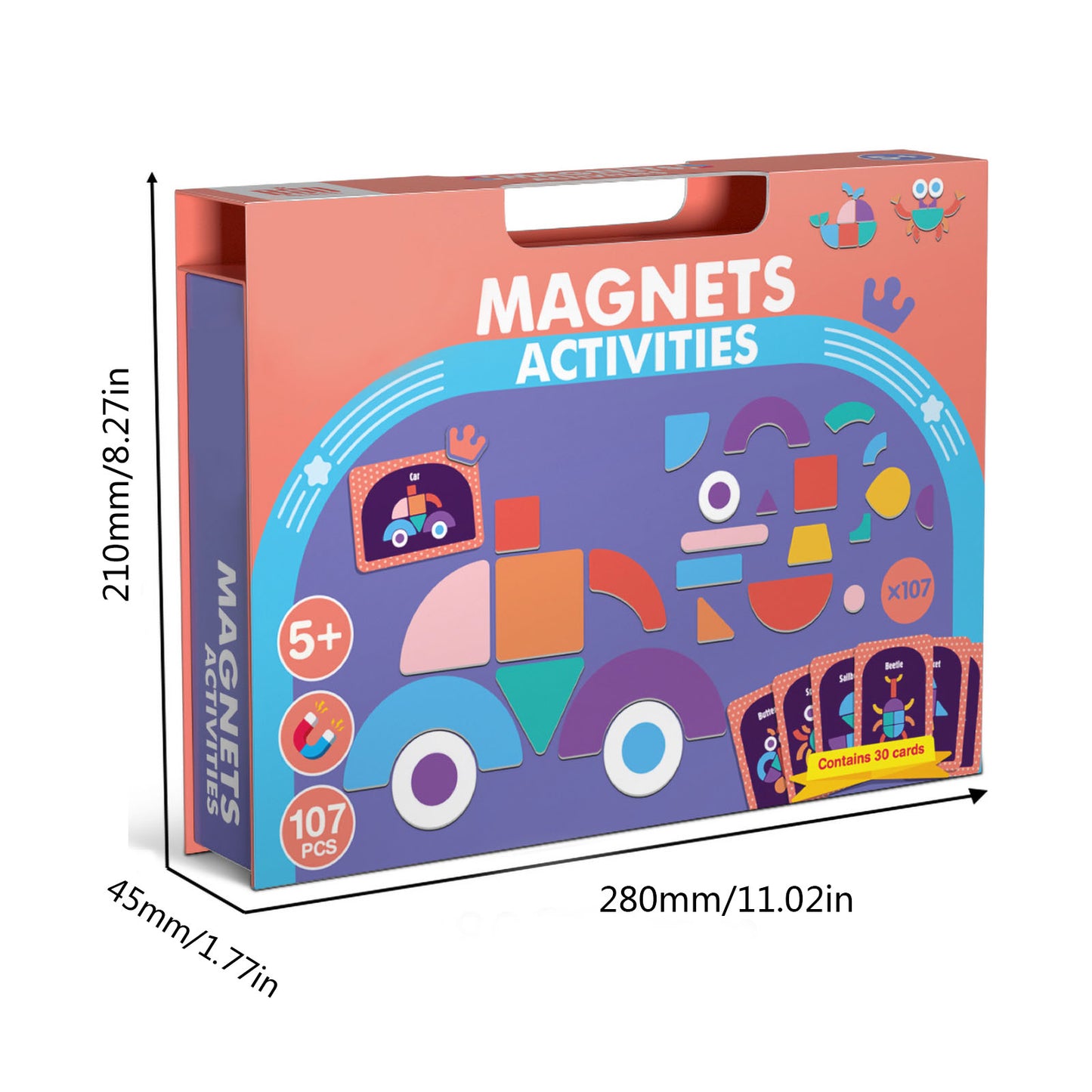 NOOLY Magnetic Jigsaw Puzzles with Storage Case for Kids Age 3+ CLPT-01 (Shape-Level 5)