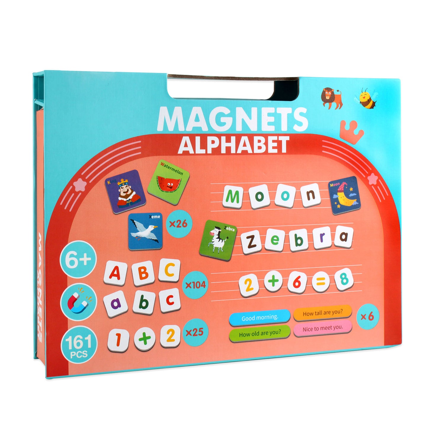 NOOLY Magnetic Jigsaw Puzzles with Storage Case for Kids Age 3+ CLPT-01 (Alphanumeric-Level 6)