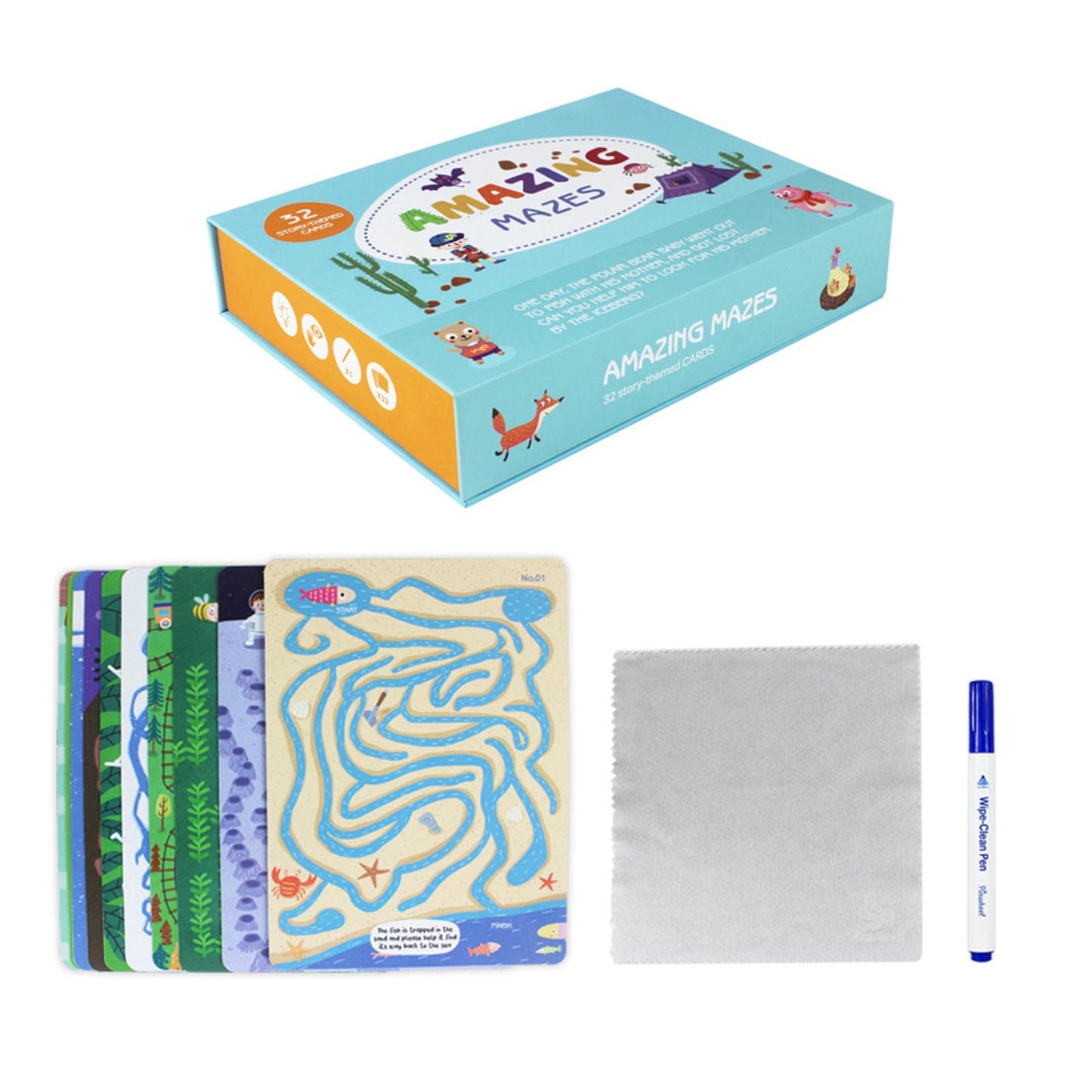 Nooly Preschool Toddler Flash Cards,(Amazing Mazes) PW0211