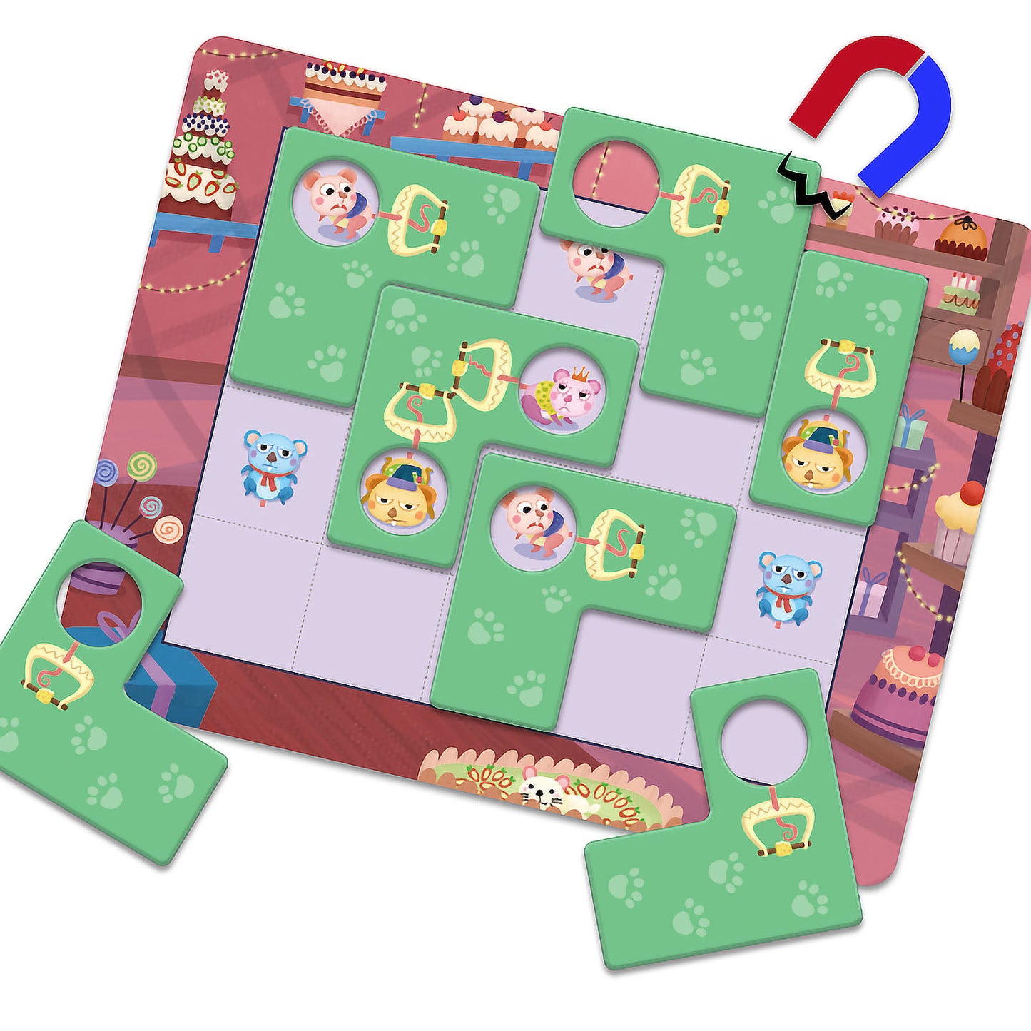 NOOLY Matching Game, Puzzle Game for Kids, PW0433 ( Run, little mouse)