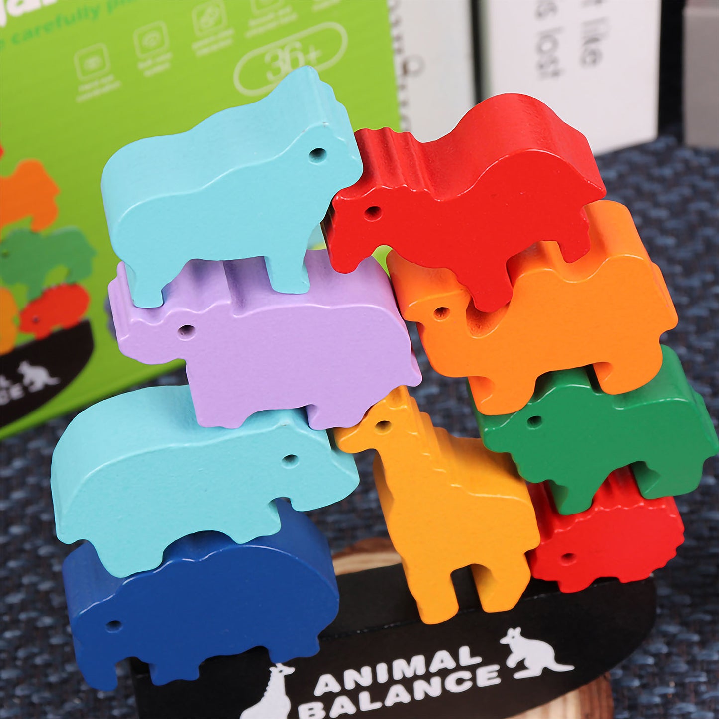 NOOLY Wooden Balancing Block GamePHJM-01 (Animal)