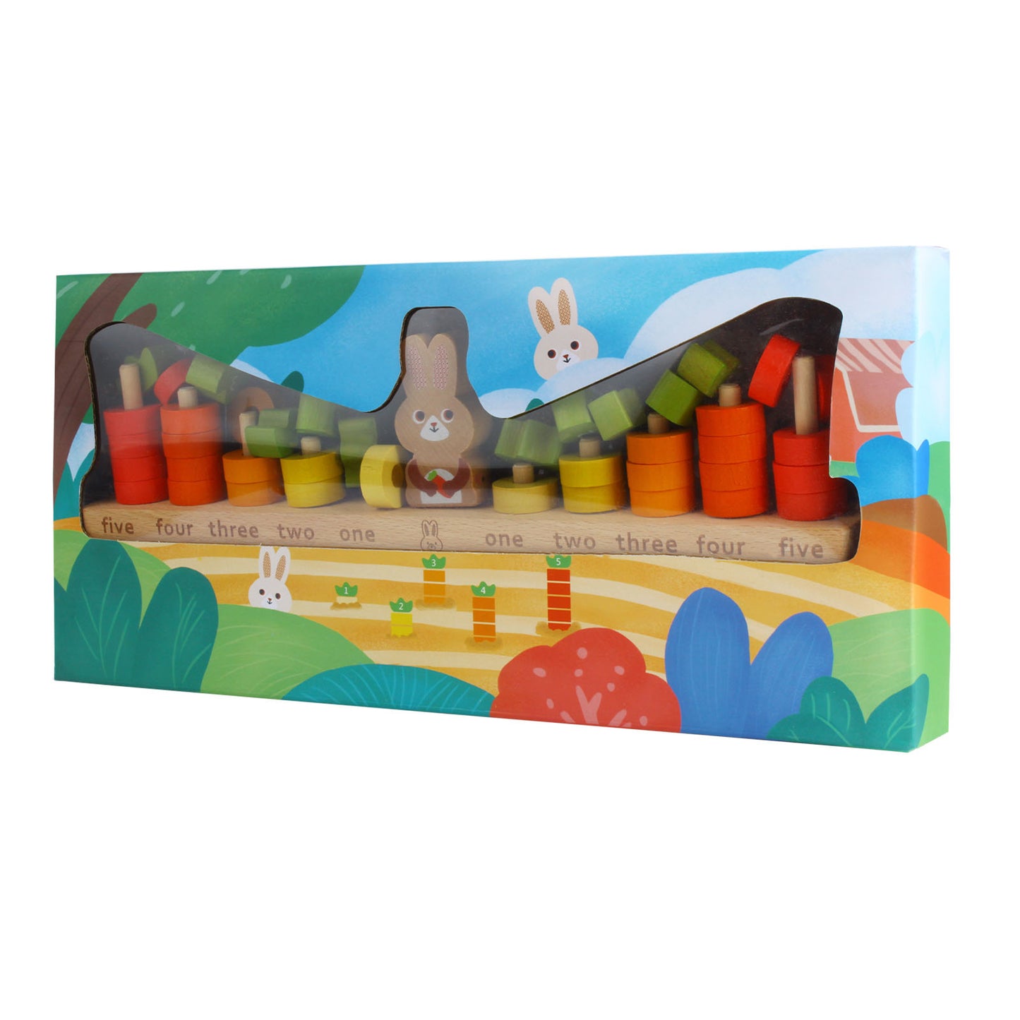 NOOLY Rabbit Wooden Balance Game Number Counting GamesAge 3+ Years Old PHJM-02