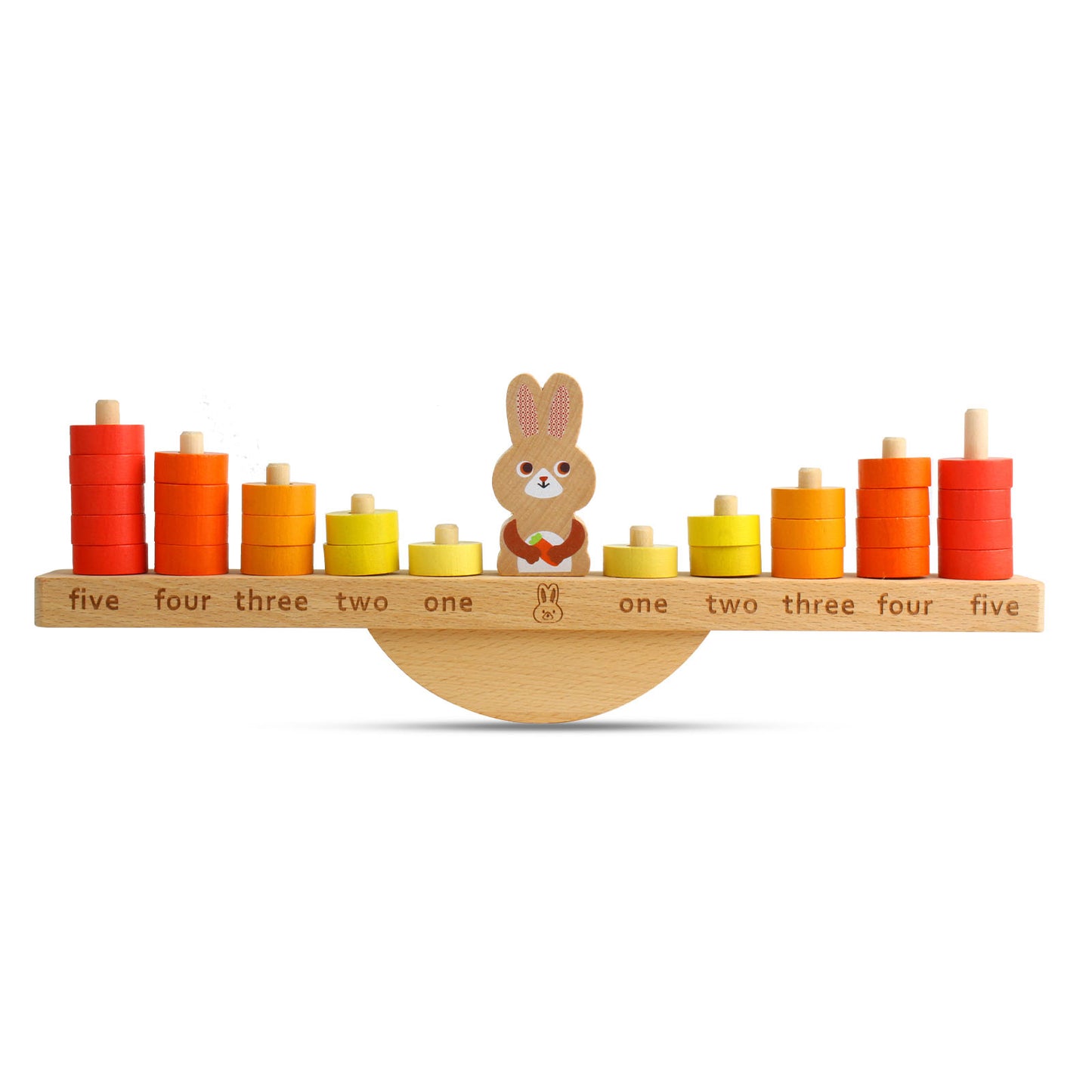 NOOLY Rabbit Wooden Balance Game Number Counting GamesAge 3+ Years Old PHJM-02