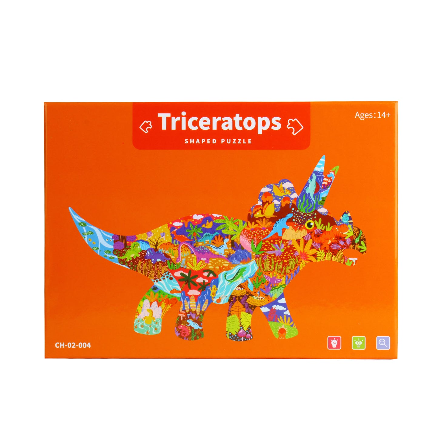 NOOLY 150 Pieces Animal Shaped Jigsaw Puzzles YXPT-01 (Triceratops)