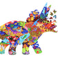 NOOLY 150 Pieces Animal Shaped Jigsaw Puzzles YXPT-01 (Triceratops)