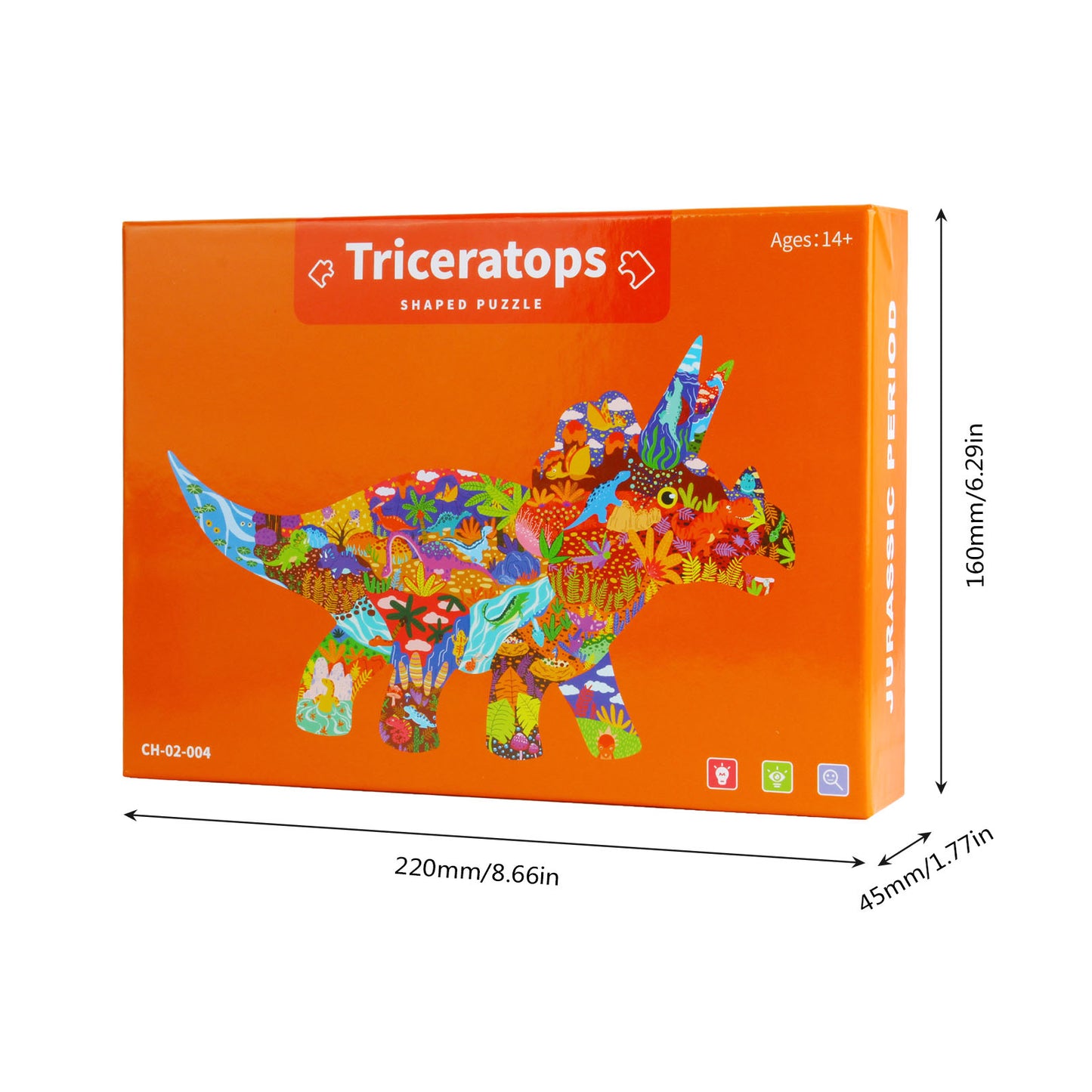 NOOLY 150 Pieces Animal Shaped Jigsaw Puzzles YXPT-01 (Triceratops)