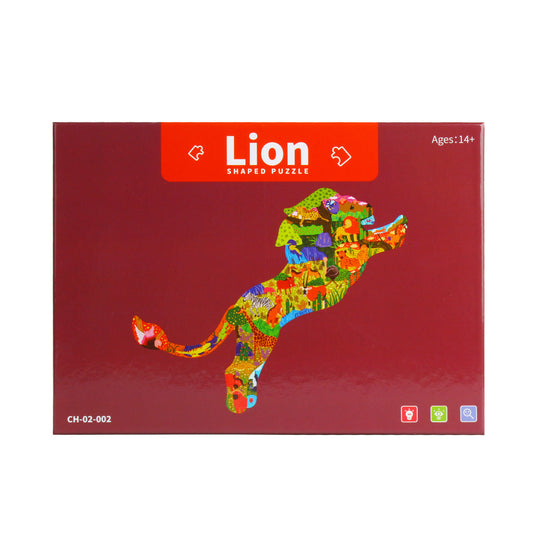 NOOLY 80 Pieces Animal Shaped Jigsaw Puzzles YXPT-01 (Lion)