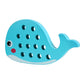 NOOLY Wooden Whale Threading Toy Montessori DWCXB-01