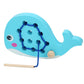 NOOLY Wooden Whale Threading Toy Montessori DWCXB-01