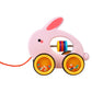 NOOLY Toddler Pull Toys, Pull Along Walking Toy 1 2 3 Years Old TLWJC-01 (Cute Rabbit)