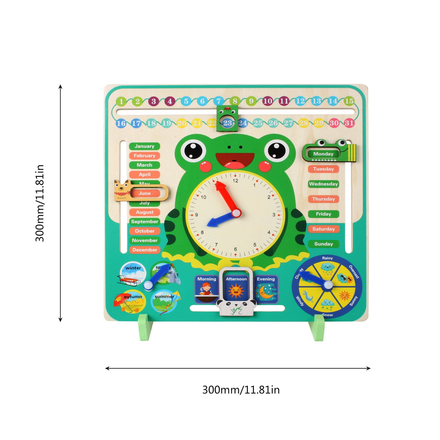 NOOLY Montessori Toddler Learning Clock for 3 Years Old RZWJ-01