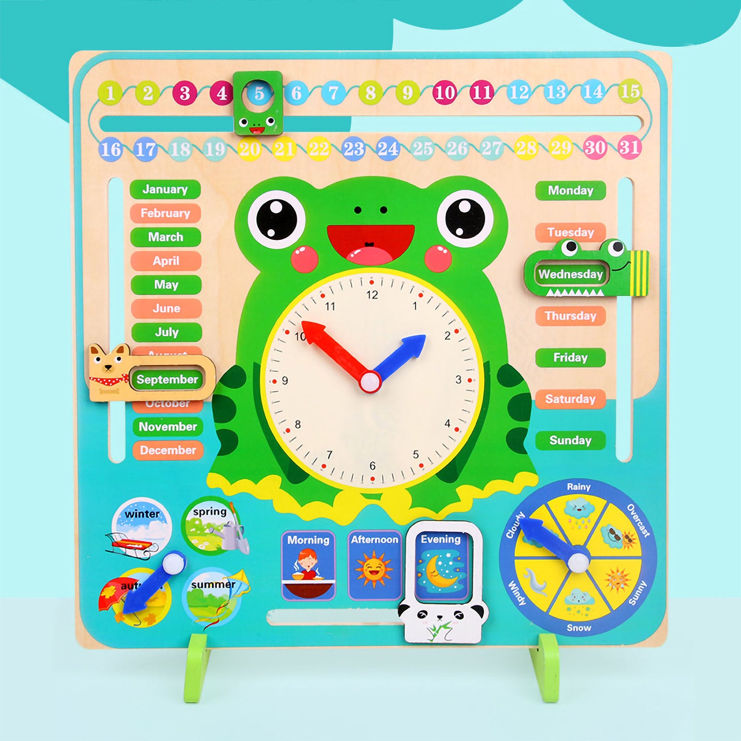 NOOLY Montessori Toddler Learning Clock for 3 Years Old RZWJ-01