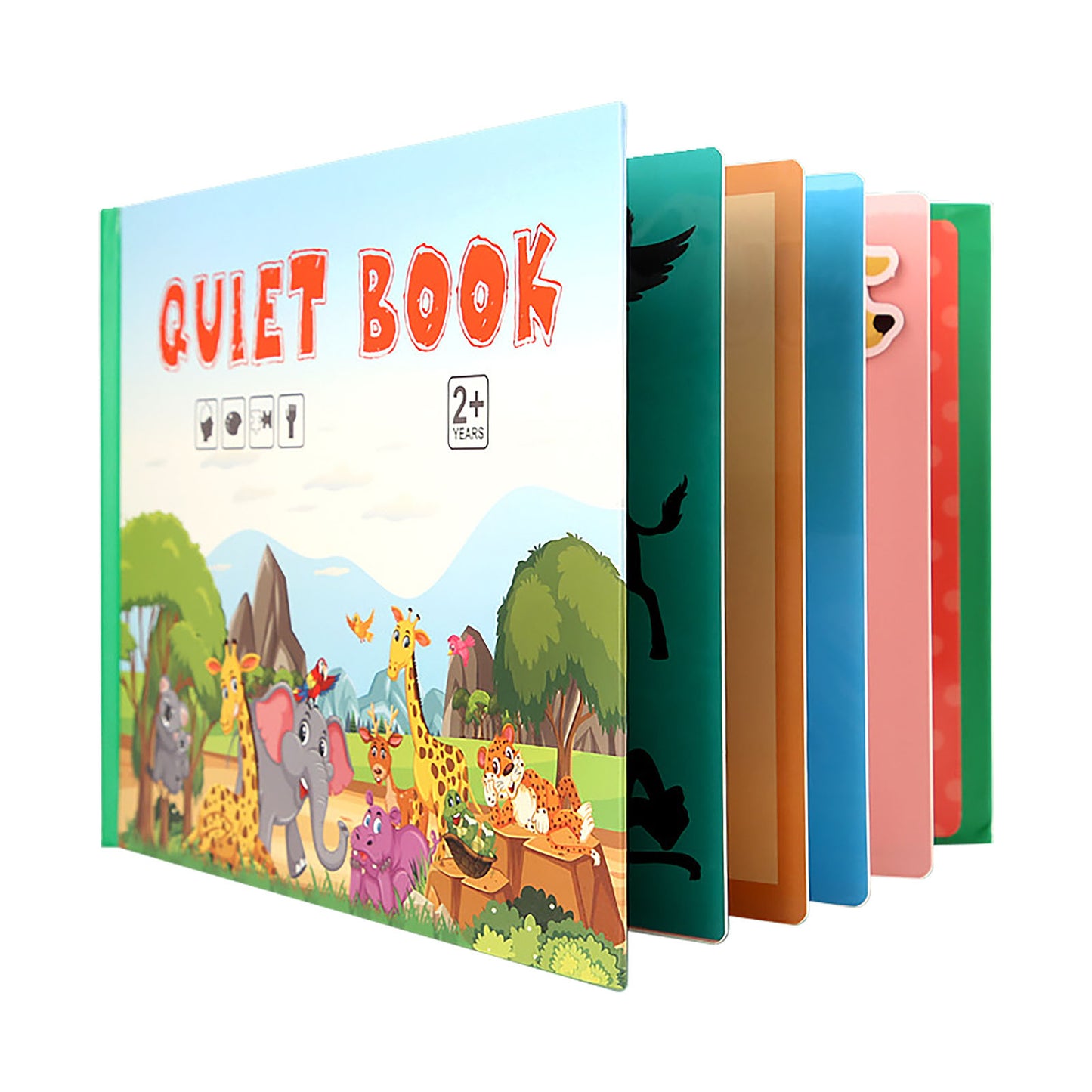 NOOLY Montessori Quiet Book for Cognition Number, Animal and Traffic for 3 Years Old + Boys and Girl ZJS-01 (Animal)